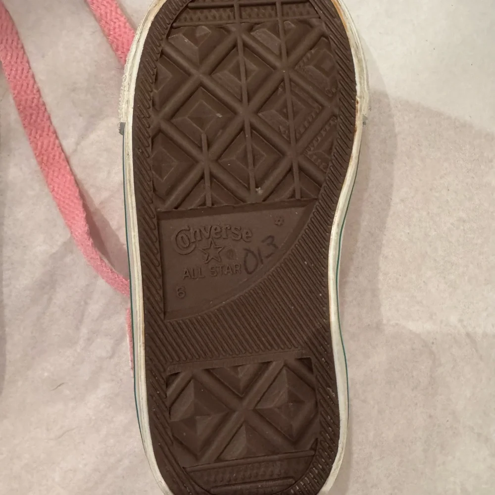 Converse Kids Pink Sneakers with Green Details